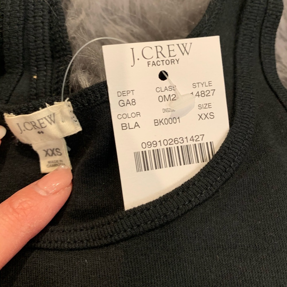 BRAND NEW Jcrew tank top in black size XXS